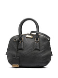Pre-OwnedBurberry Pre-Owned2000-2017 Small Heritage Grain Check Embossed Orchard Bowling Bag satchel
