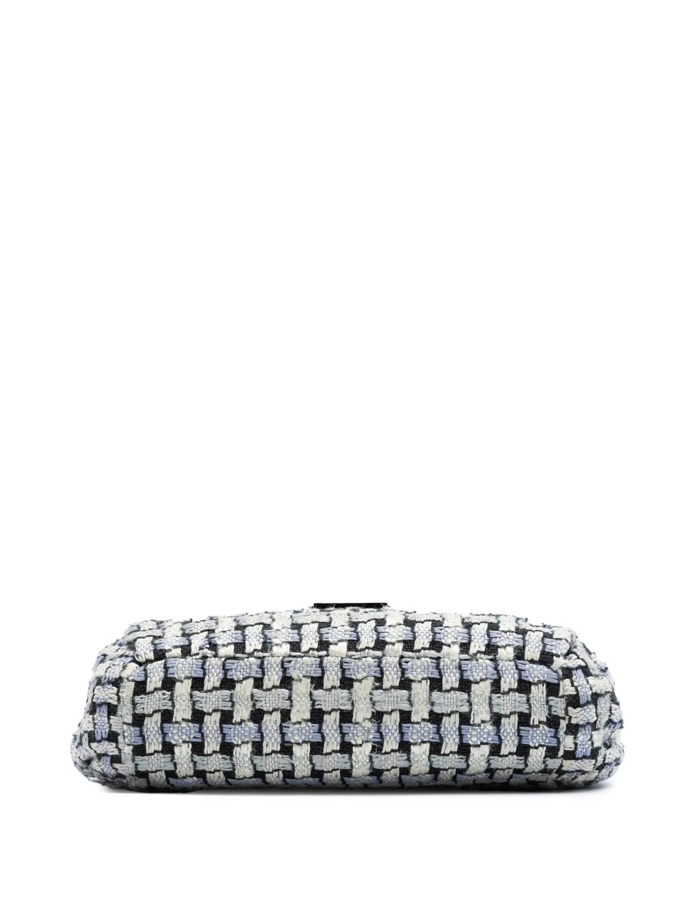 Pre-OwnedCHANEL Pre-Owned2004-2005 Tweed and Calfskin Woven Single Flap shoulder bag