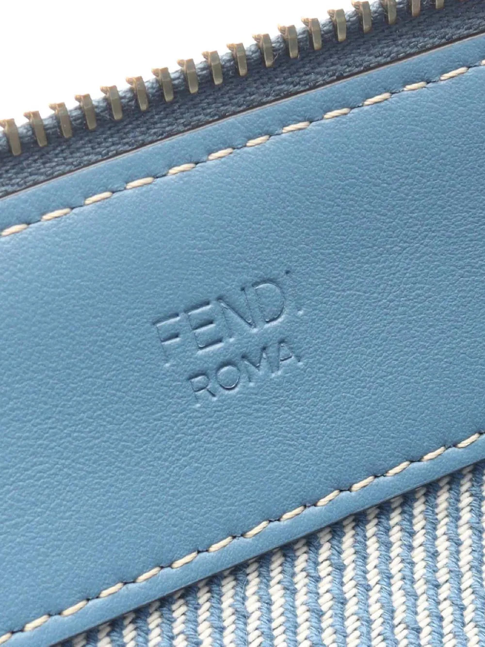 Pre-OwnedFendi Pre-Owned2010-2025 Medium Denim Effect FF Jacquard By The Way Soft satchel