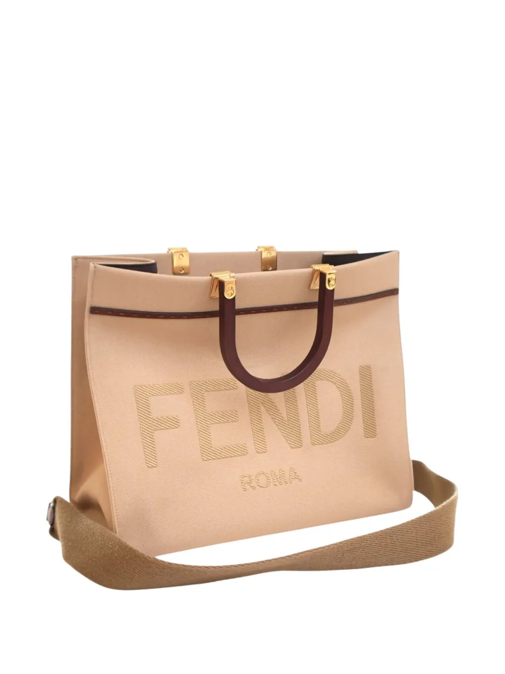 Pre-OwnedFendi Pre-Owned2010-2025 Medium Canvas Sunshine Shopper Tote satchel