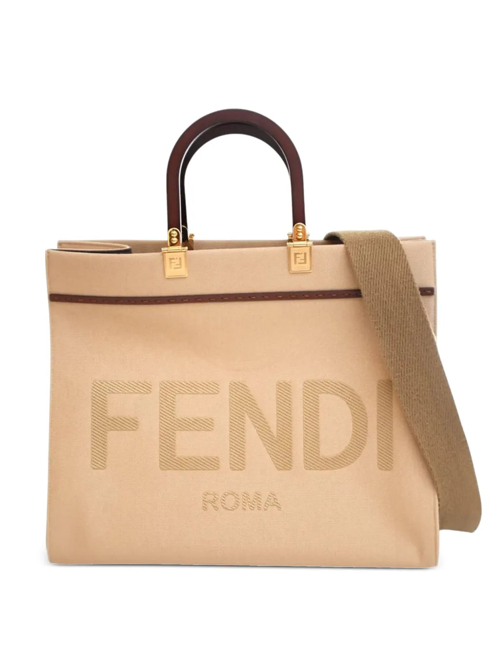 Pre-OwnedFendi Pre-Owned2010-2025 Medium Canvas Sunshine Shopper Tote satchel