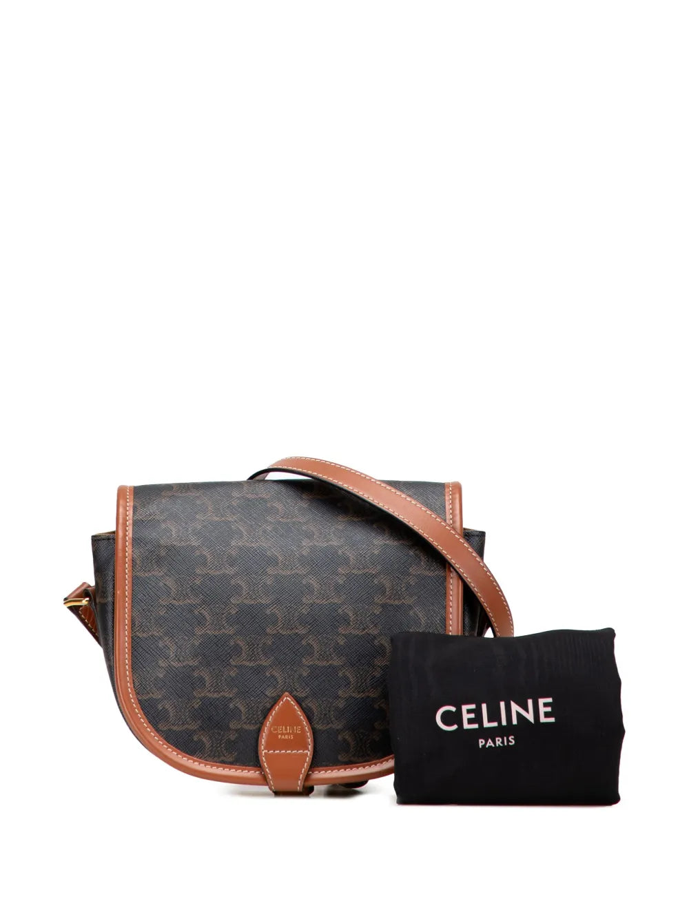 Pre-OwnedCeline Pre-Owned2020 Medium Triomphe Coated Canvas Folco crossbody bag
