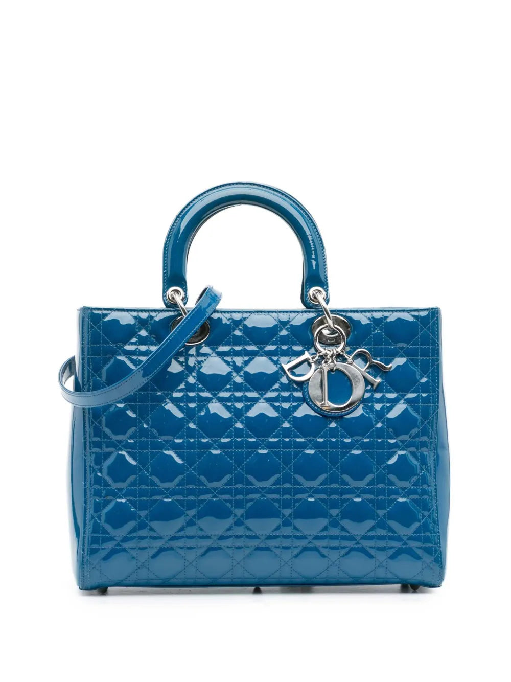 Pre-OwnedChristian Dior Pre-Owned2015 Large Patent Cannage Lady Dior satchel