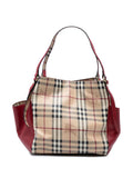 Pre-OwnedBurberry Pre-Owned2000-2017 Small Leather Trimmed Haymarket Check Coated Canvas Canterbury tote bag