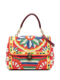 Pre-OwnedDolce & Gabbana Pre-Owned2010-2025 Raffia Crochet Sicilian Cart Miss Sicily satchel