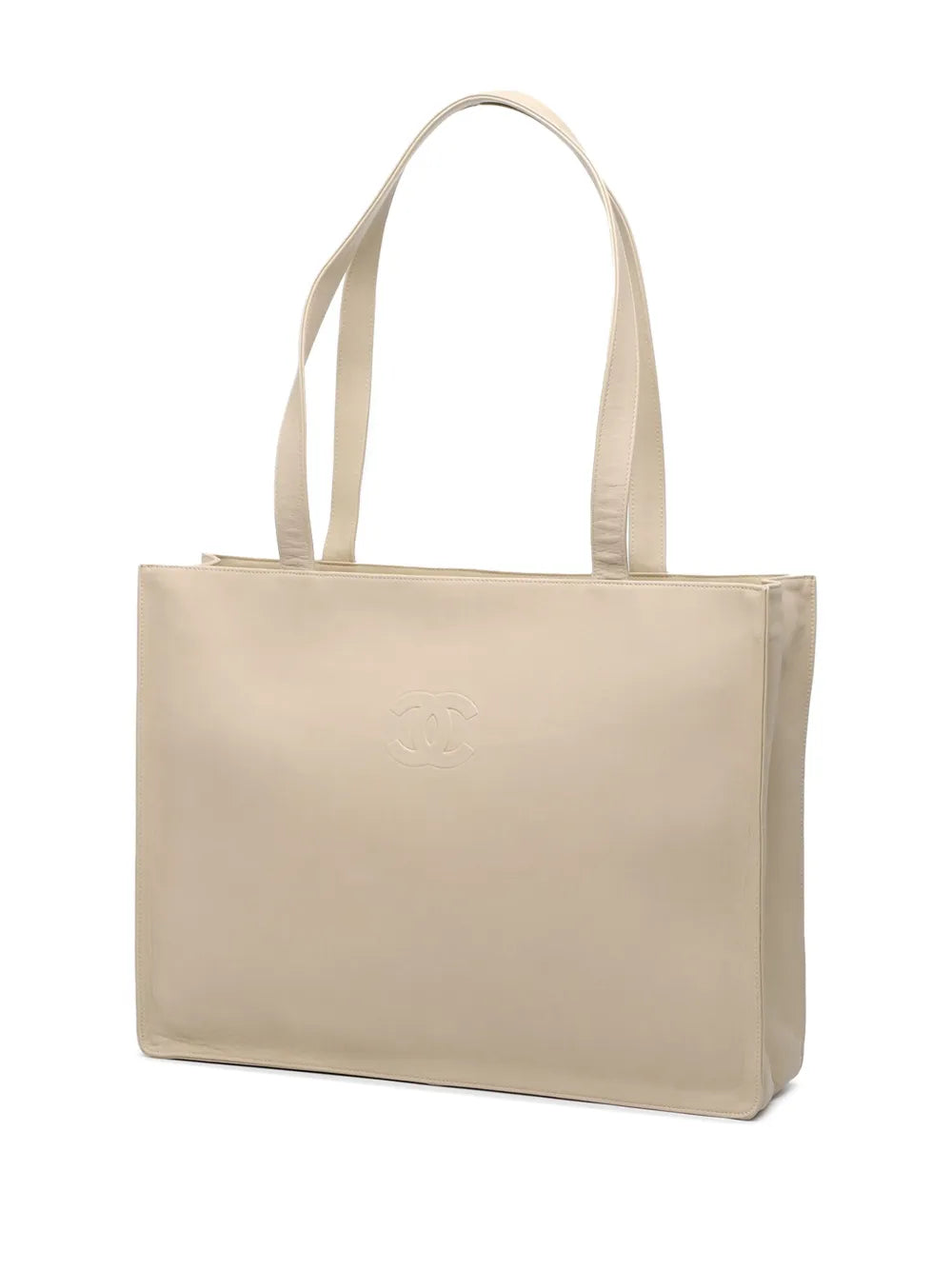 Pre-OwnedCHANEL Pre-Owned1997-1999 Lambskin Embossed CC Camellia tote bag