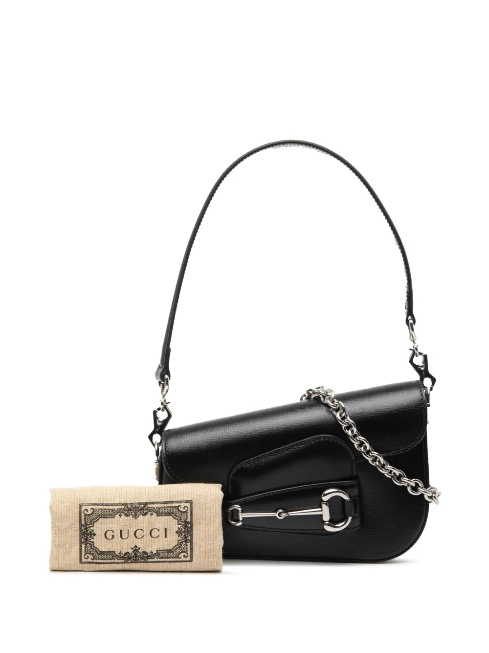 Pre-OwnedGucci Pre-Owned2016-2025 Mini Leather Asymmetric Horsebit 1955 satchel