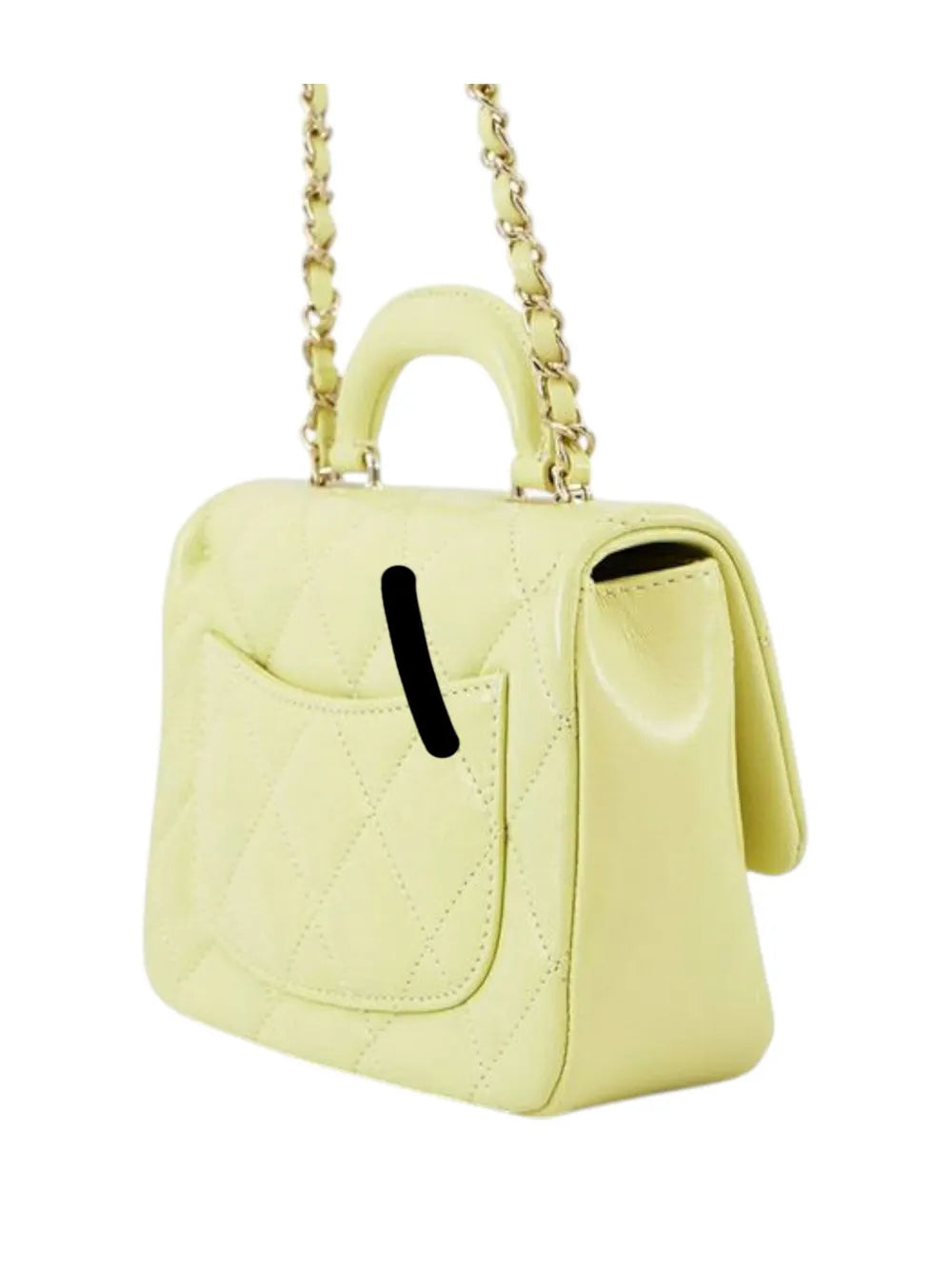 Pre-OwnedCHANEL Pre-Owned2021-2025 Mini CC Shiny Calfskin Top Handle Flap satchel