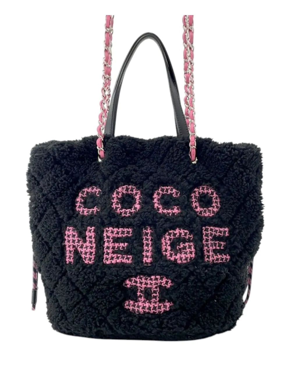 Pre-OwnedCHANEL Pre-Owned2019 Shearling Coco Neige Tote satchel