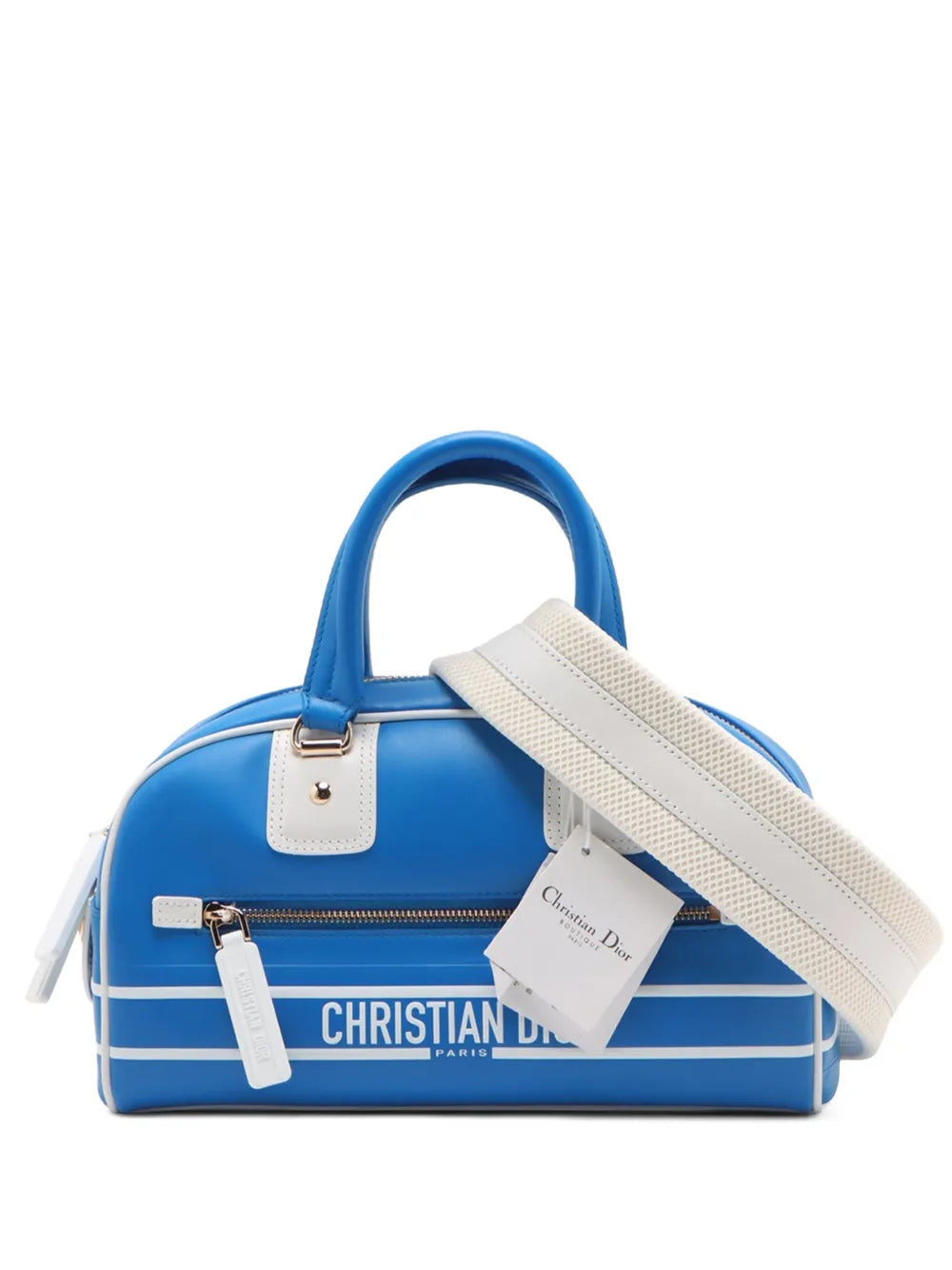 Pre-OwnedChristian Dior Pre-Owned2010-2025 Small Leather Dior Vibe Zip Bowling Bag satchel