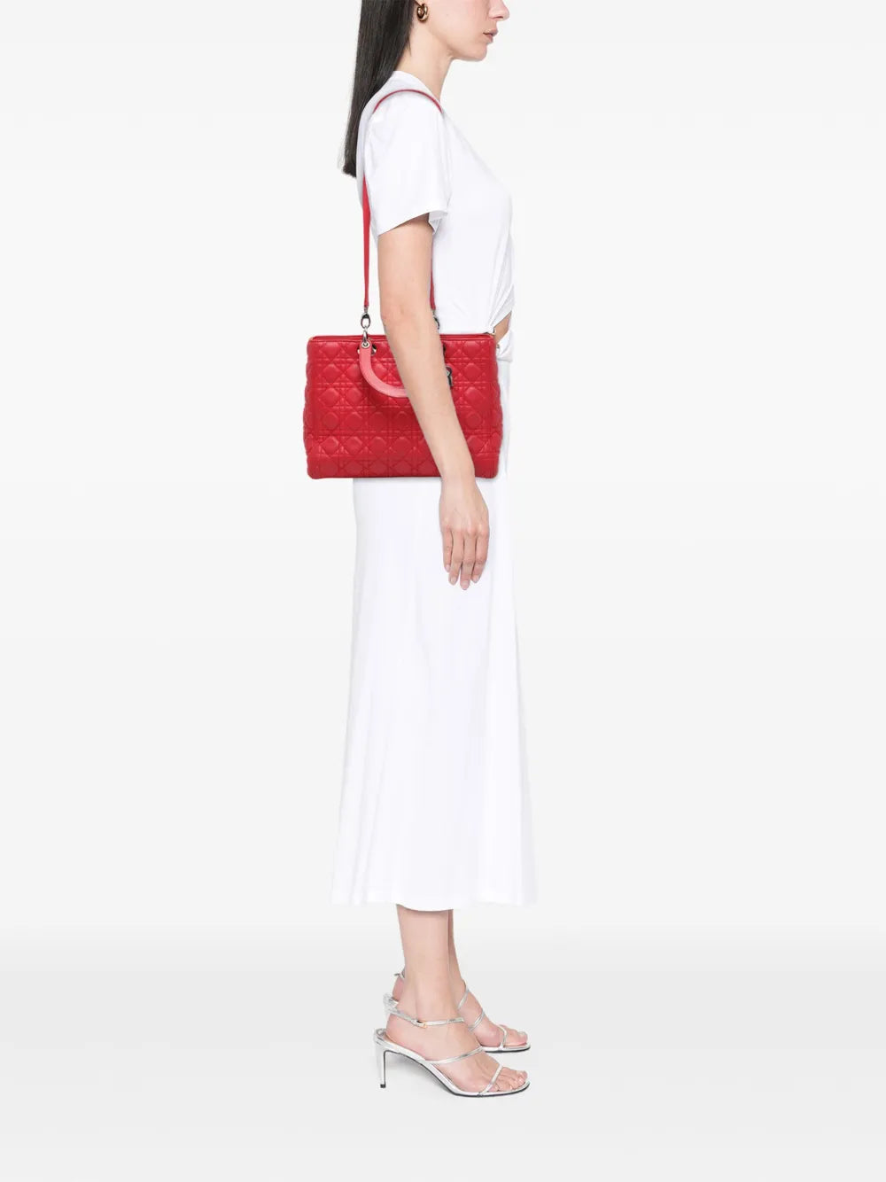 Pre-OwnedChristian Dior Pre-Owned2013 Large Lambskin Cannage Lady Dior satchel