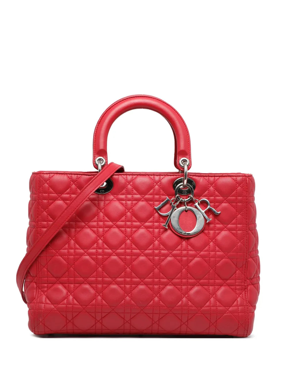 Pre-OwnedChristian Dior Pre-Owned2013 Large Lambskin Cannage Lady Dior satchel