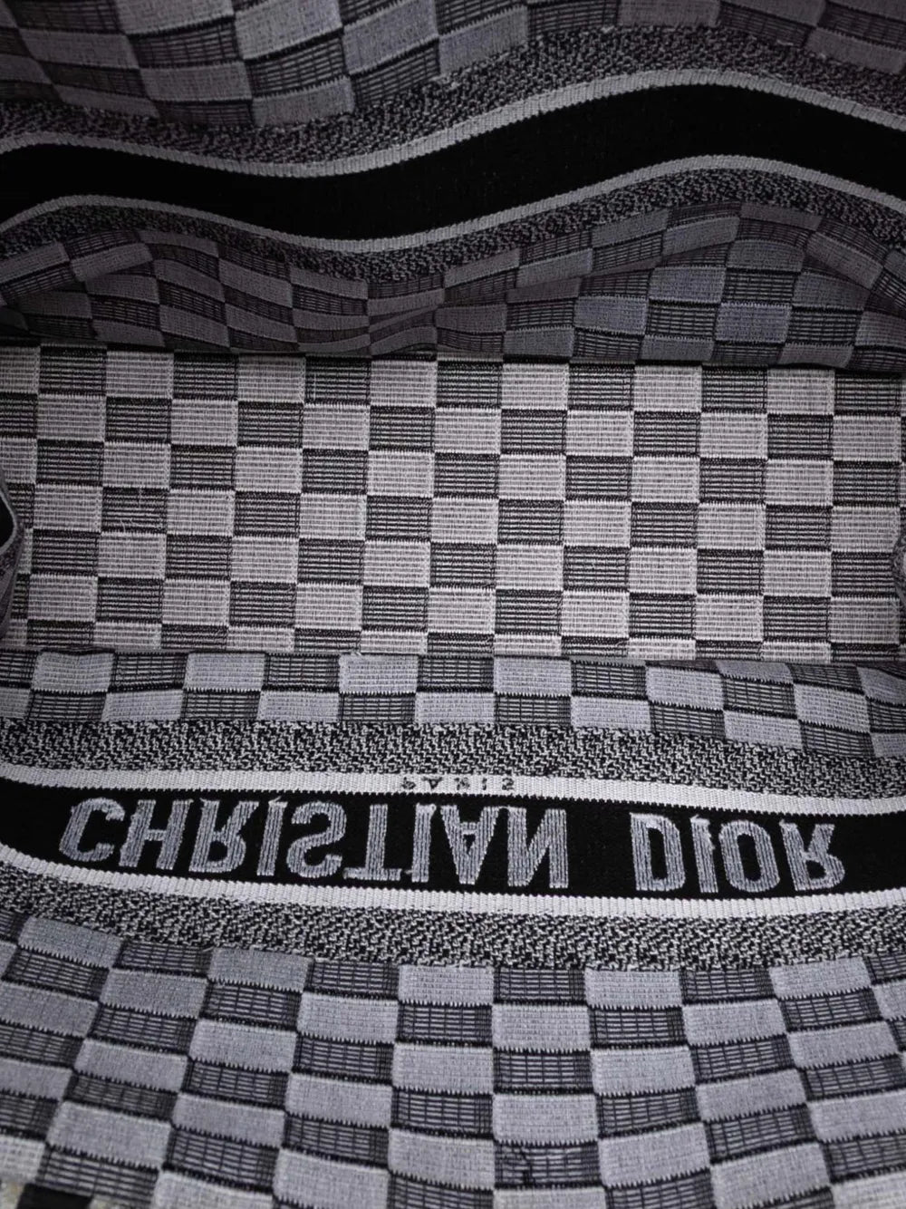 Pre-OwnedChristian Dior Pre-Owned2018 Large Embroidered Canvas Checkered Book tote bag