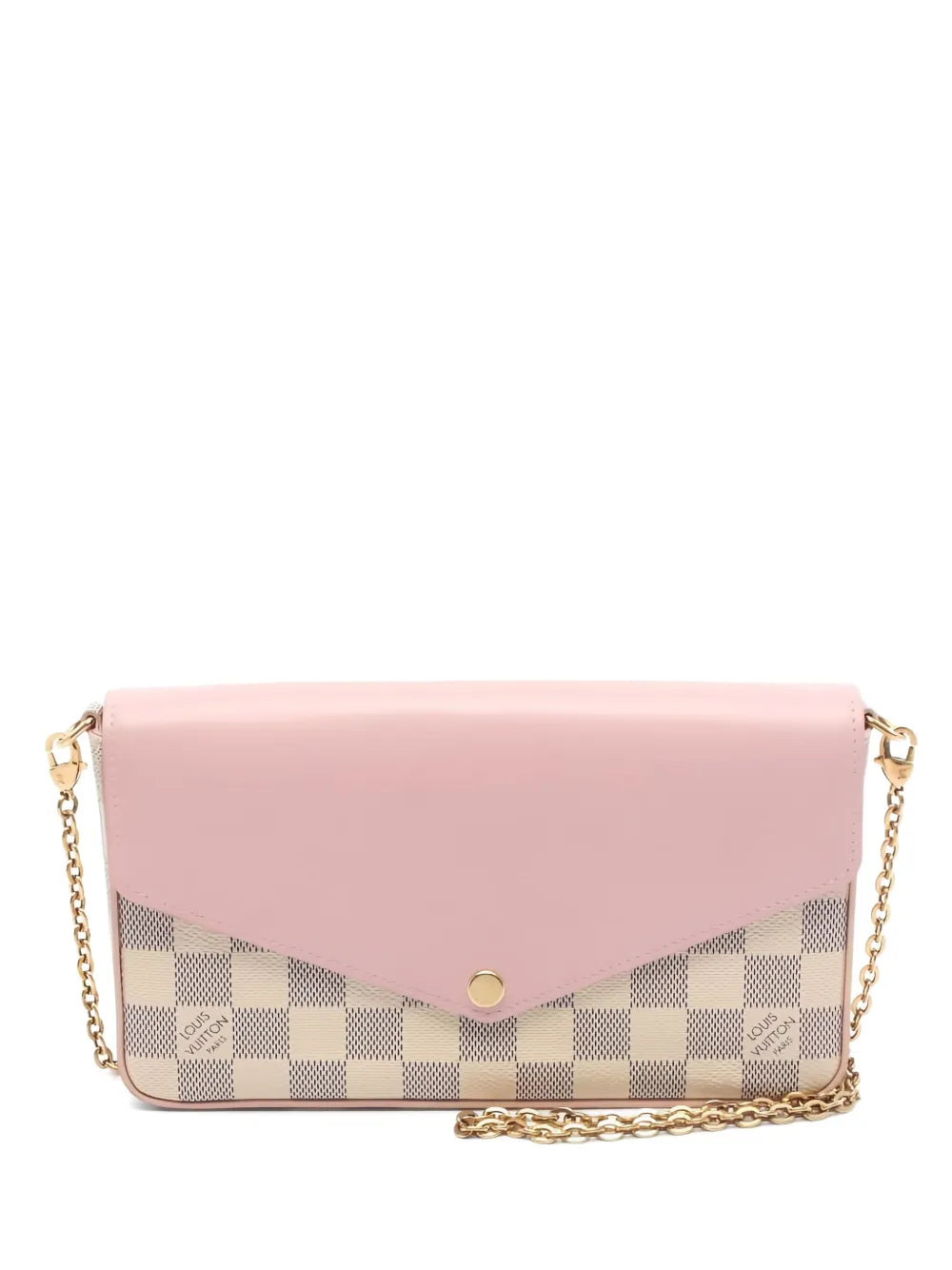Pre-OwnedLouis Vuitton Pre-Owned2019 Ficie Damier Azur chain clutch bag