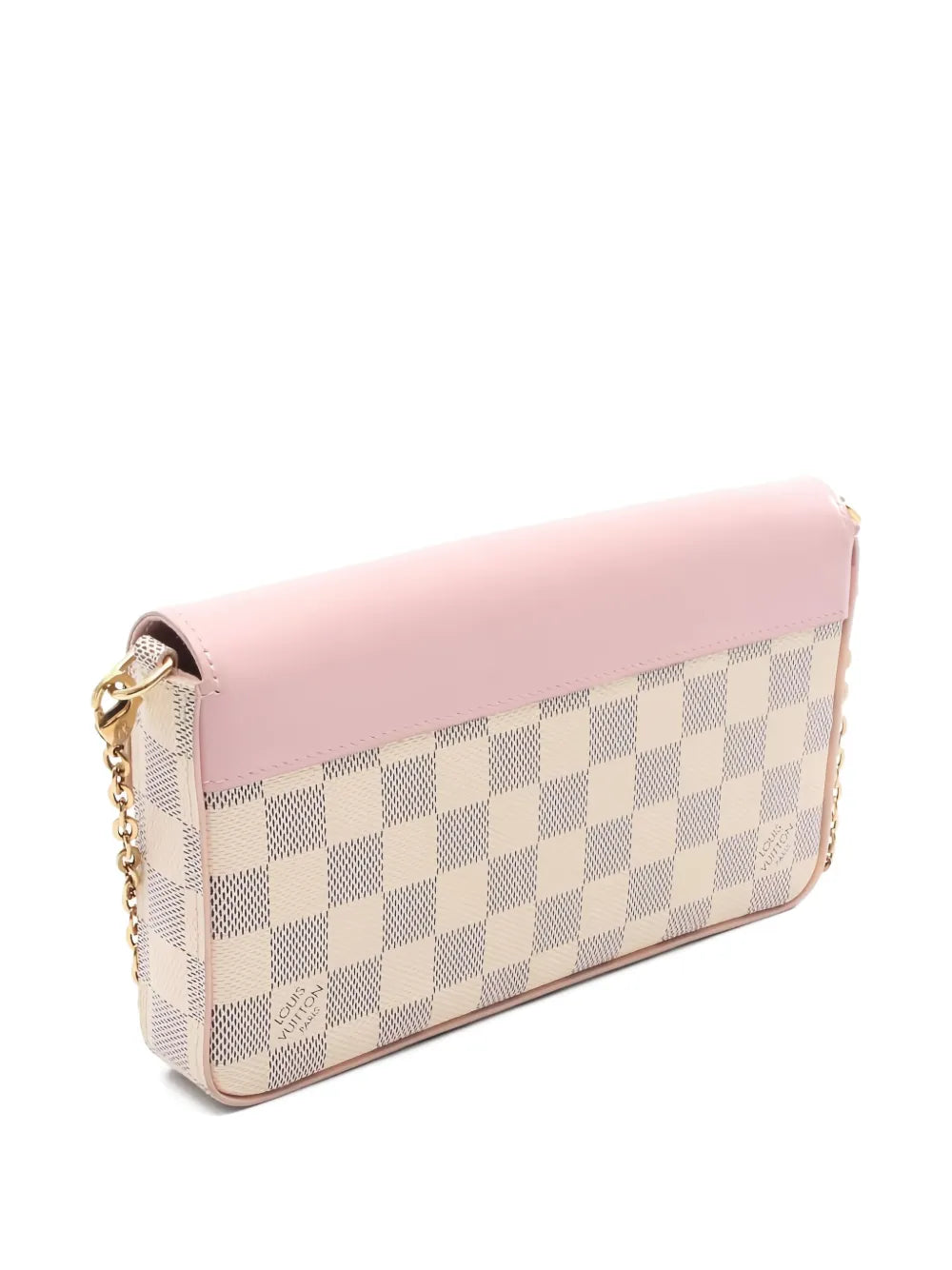 Pre-OwnedLouis Vuitton Pre-Owned2019 Ficie Damier Azur chain clutch bag