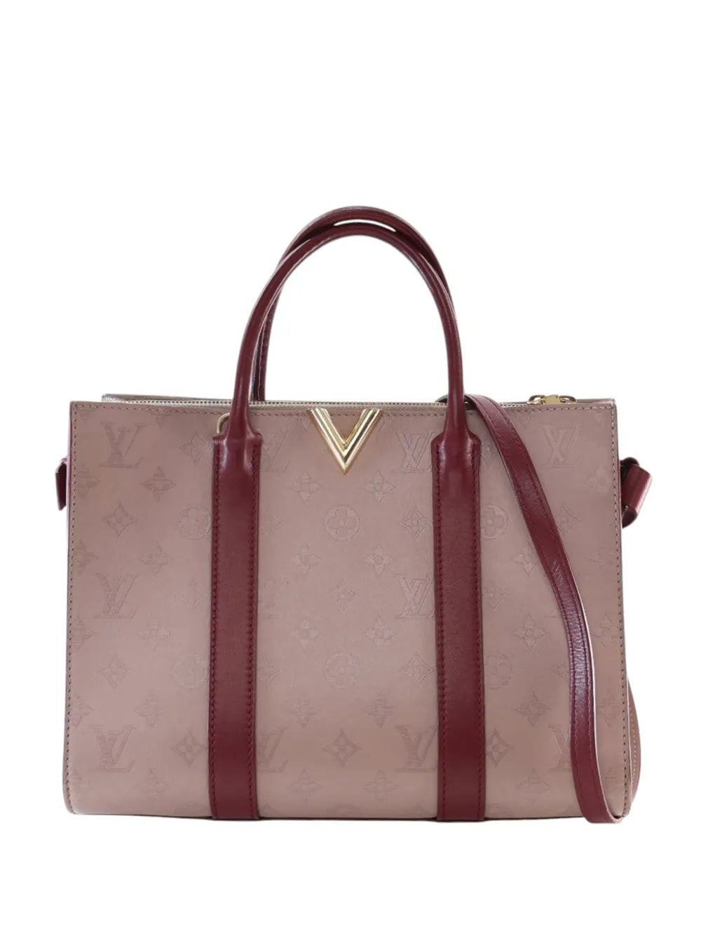 Pre-OwnedLouis Vuitton Pre-Owned2021-2025 Monogram Cuir Plume Very Tote MM satchel