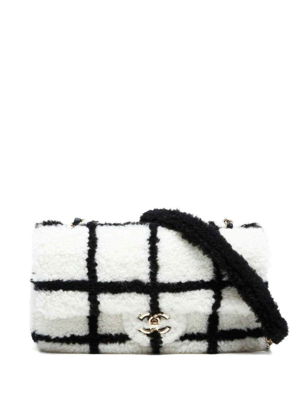 Pre-OwnedCHANEL Pre-Owned2022-2025 Fluffy Tartan Flap shoulder bag