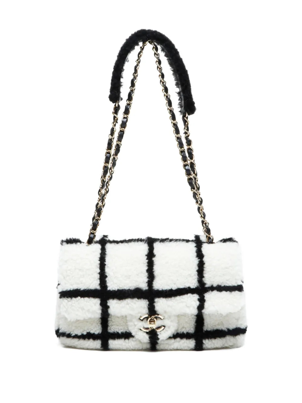 Pre-OwnedCHANEL Pre-Owned2022-2025 Fluffy Tartan Flap shoulder bag