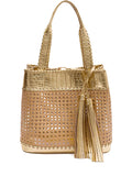 New SeasonIslaSextavada woven tassel shoulder bag