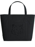 Maison Kitsunélarge Fox Head tote bag
