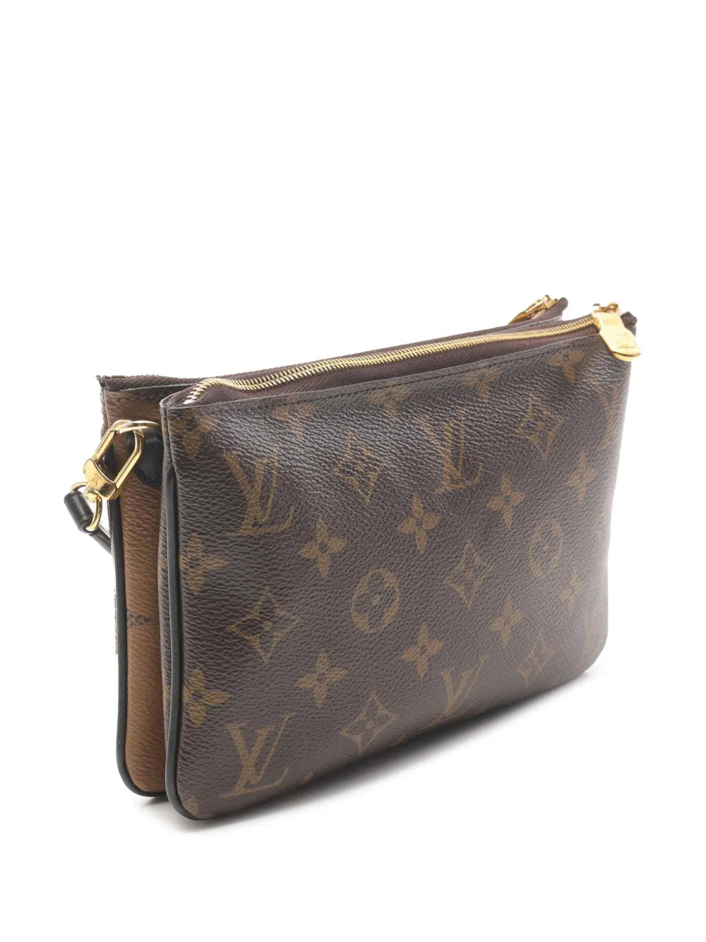 Pre-OwnedLouis Vuitton Pre-Owned2020 Monogram Giant Reverse Double Zip Pochette crossbody bag