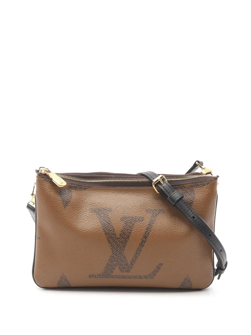 Pre-OwnedLouis Vuitton Pre-Owned2020 Monogram Giant Reverse Double Zip Pochette crossbody bag
