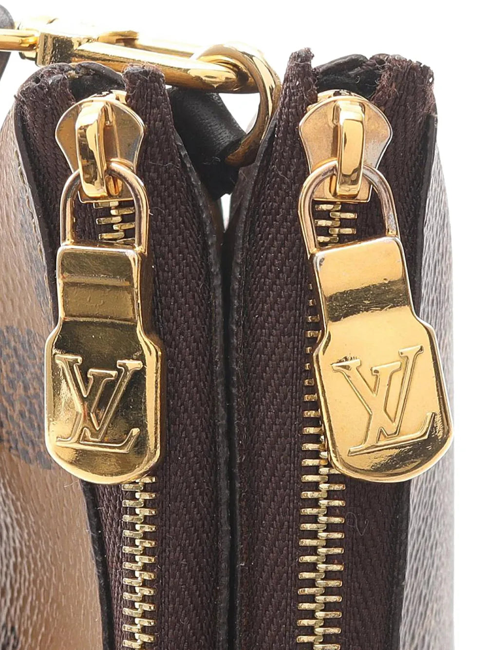 Pre-OwnedLouis Vuitton Pre-Owned2020 Monogram Giant Reverse Double Zip Pochette crossbody bag