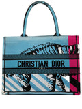 Pre-OwnedChristian Dior Pre-Owned2022 Medium Embroidered Canvas Zebra D Jungle Pop Book tote bag