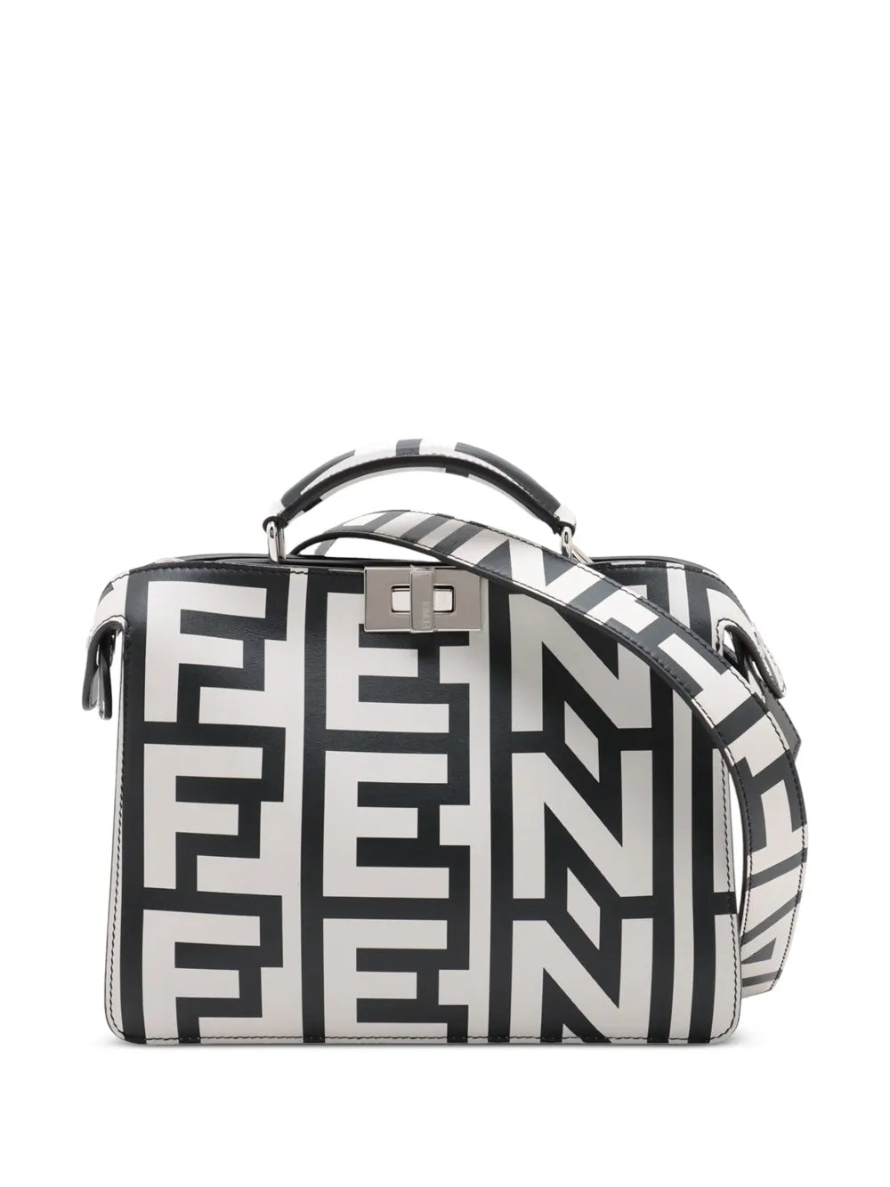 Pre-OwnedFendi Pre-Owned2000-2025 Marc Jacobs Mini Nappa Vitello King Logo Print Peekaboo ISeeU satchel