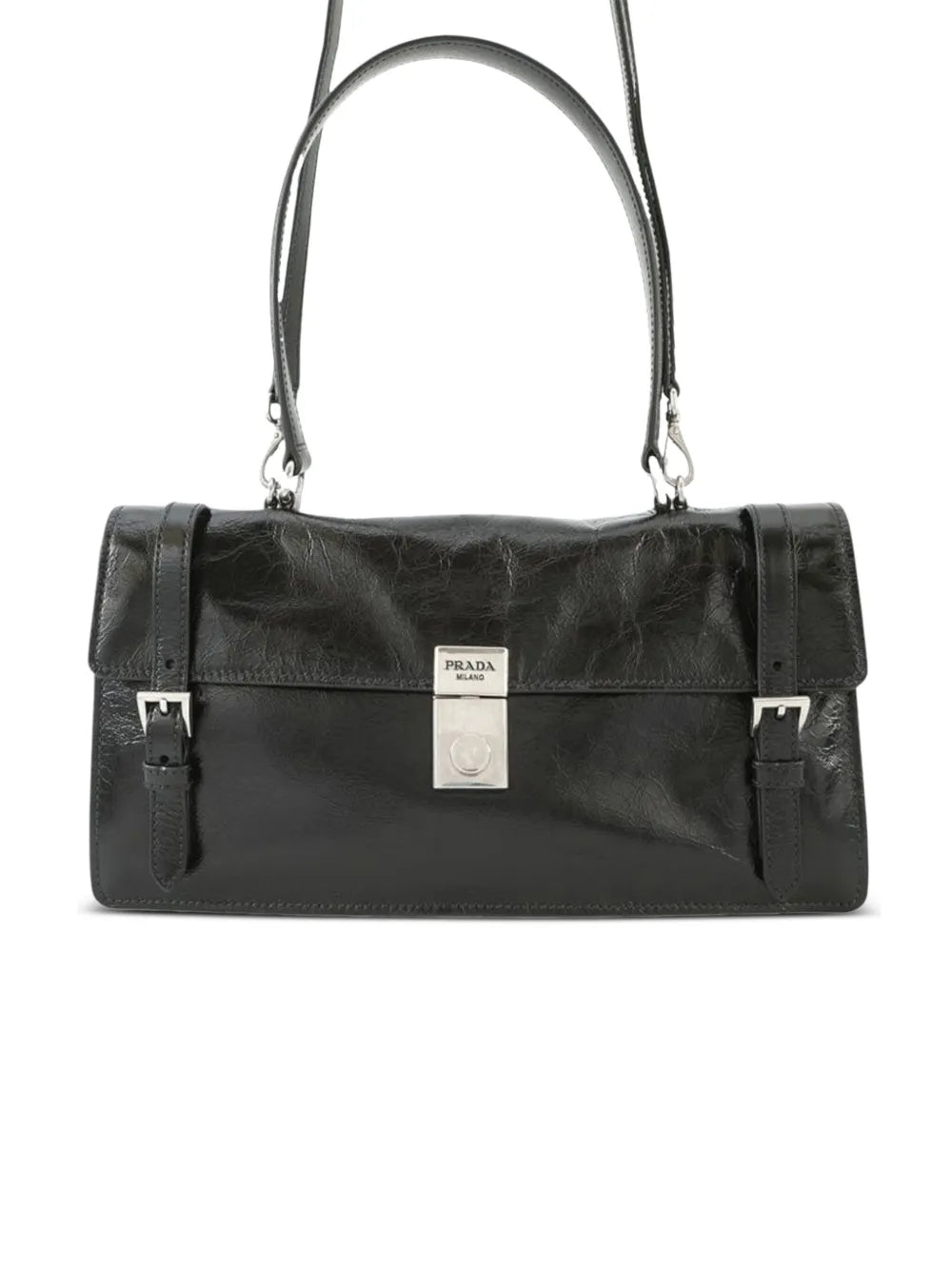 Pre-OwnedPrada Pre-Owned2000-2024 Medium Glossy Leather satchel