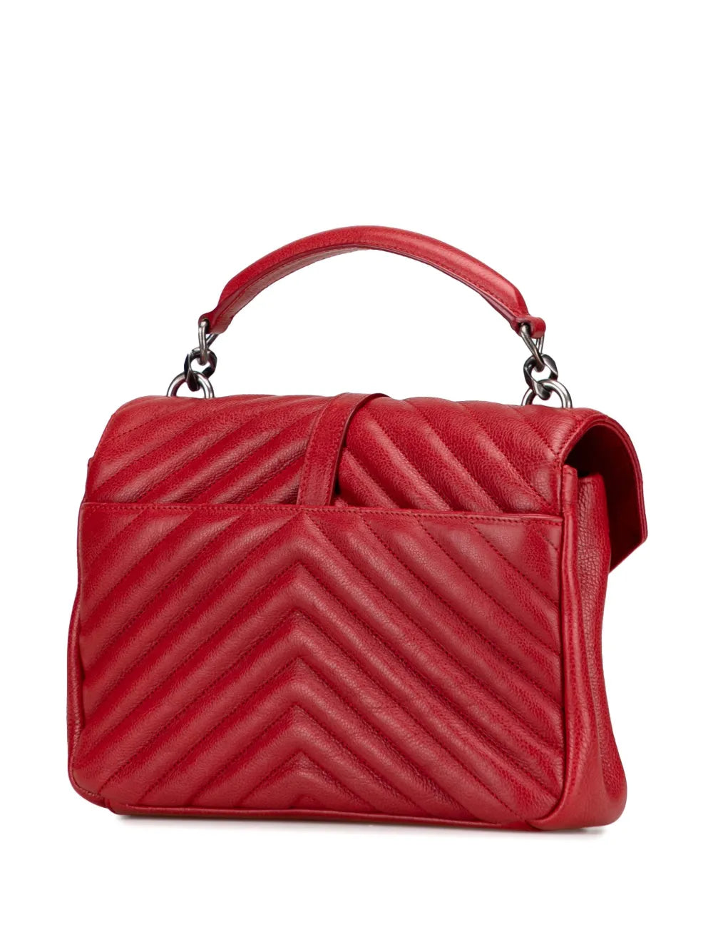 Pre-OwnedSaint Laurent Pre-Owned2016 Medium Chevron Sheepskin Monogram College satchel