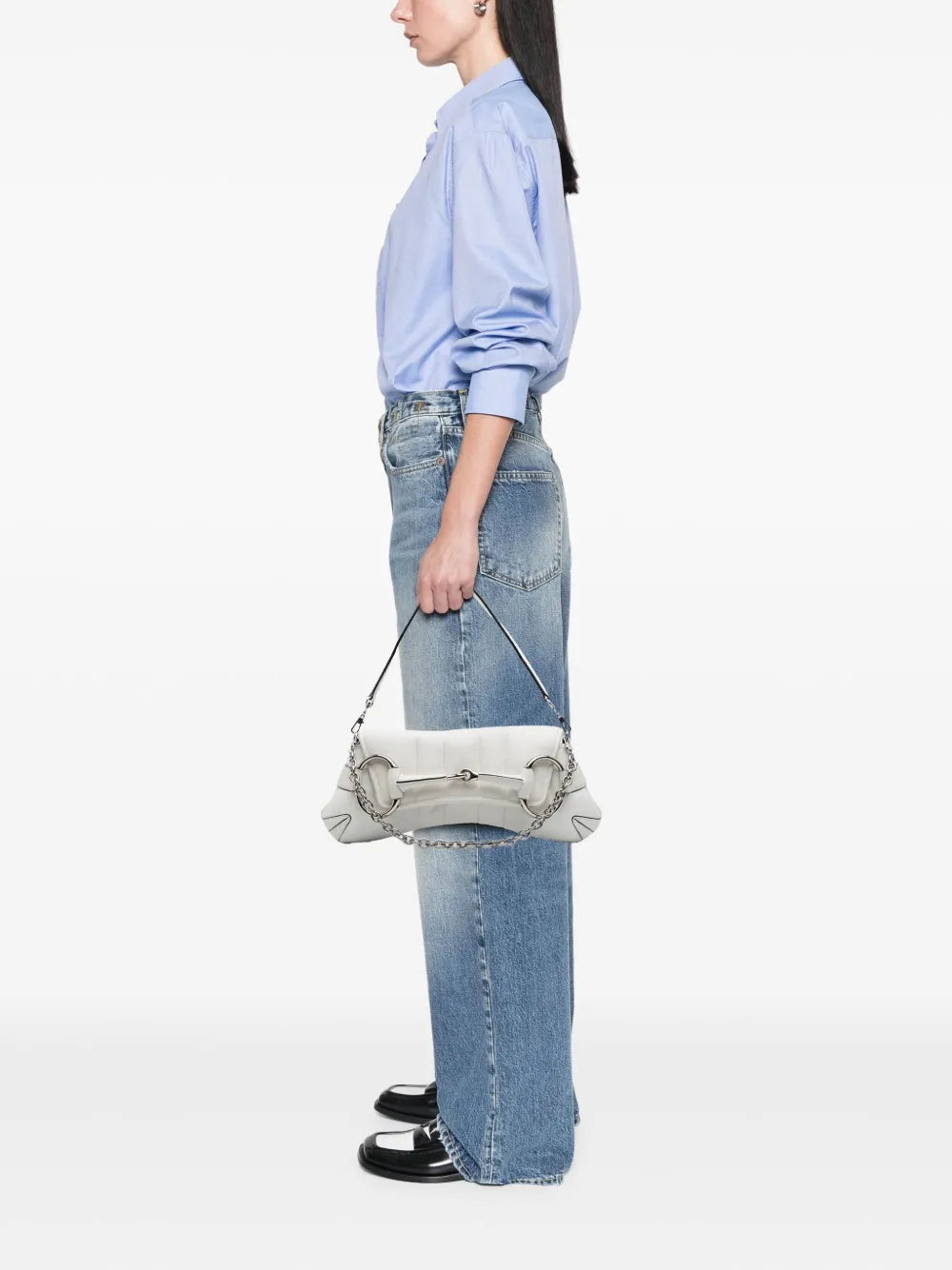 Pre-OwnedGucci Pre-Owned2016-2025 Small Leather Horsebit Chain satchel