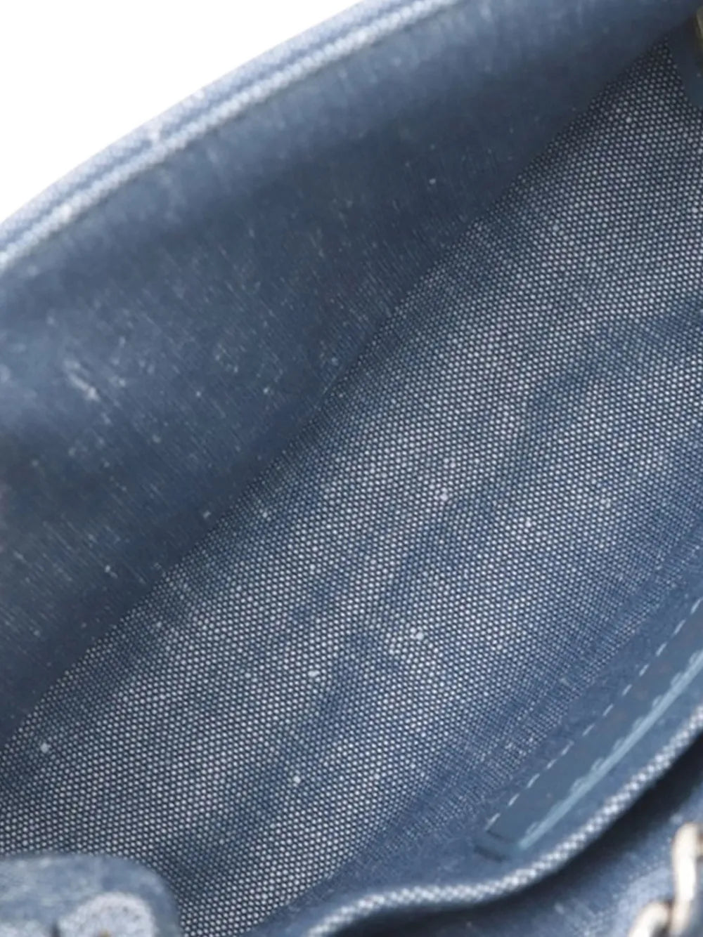 Pre-OwnedCHANEL Pre-Owned2014 Mini Square Bicolor Quilted Denim Medallion Flap crossbody bag
