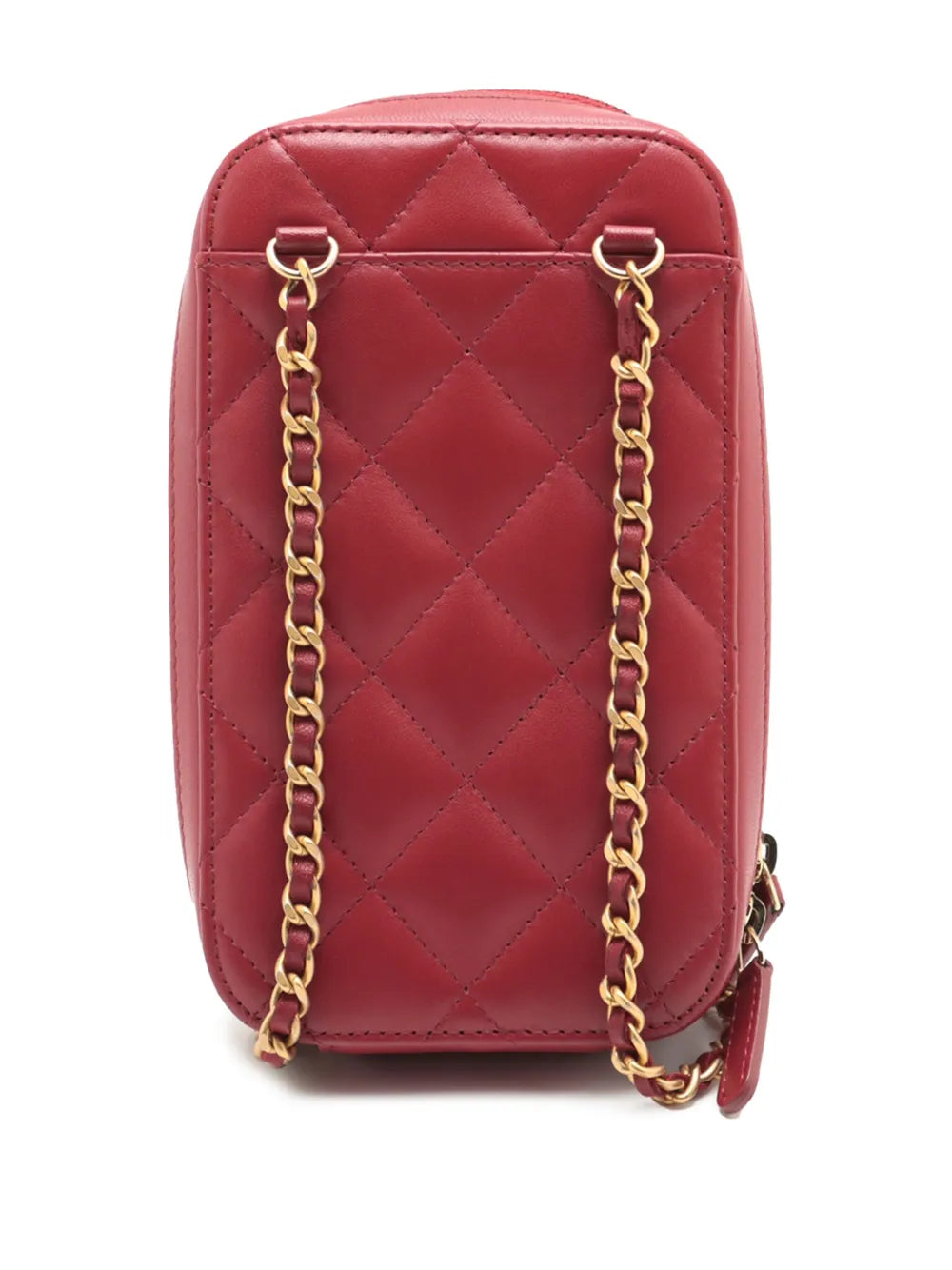 Pre-OwnedCHANEL Pre-Owned2019 CC Quilted Lambskin Zip Phone Case crossbody bag
