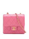 Pre-OwnedCHANEL Pre-Owned2021-2025 Mini Square Classic Lambskin Single Flap crossbody bag