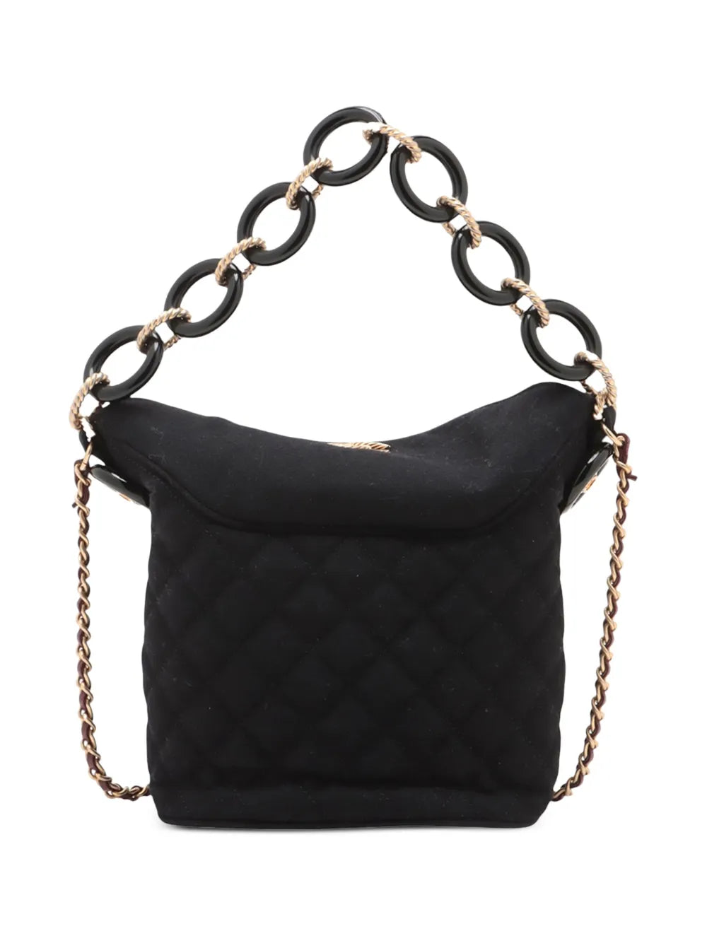 Pre-OwnedCHANEL Pre-Owned2018 Paris Hamburg Quilted Wool Coco Sailor Charms bucket bag