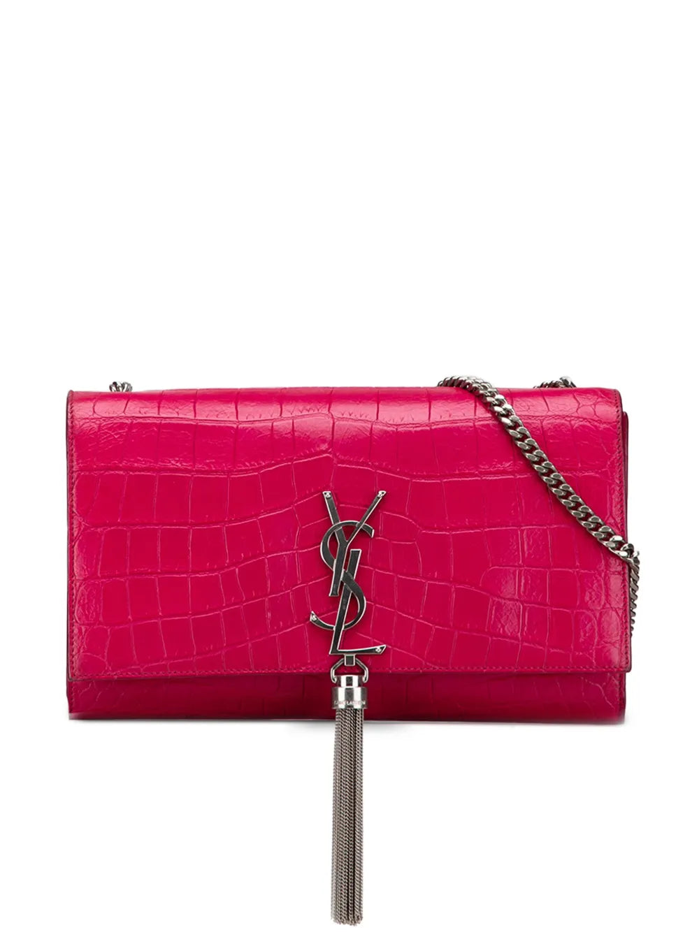 Pre-OwnedSaint Laurent Pre-Owned2015 Medium Croc Embossed Leather Kate Tassel crossbody bag