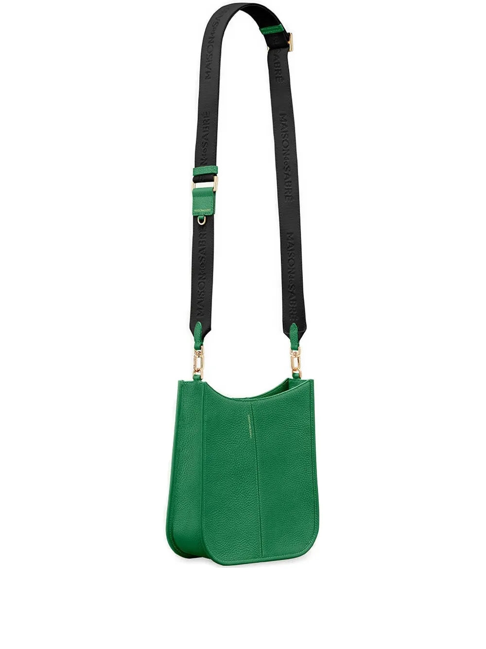 MAISON de SABR?eather jacquard strap saddle bag