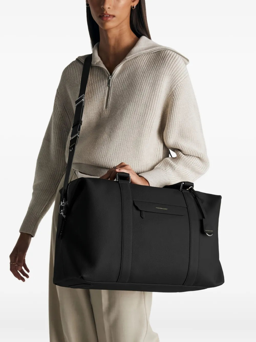 MAISON de SABR?xpandable leather duffle bag