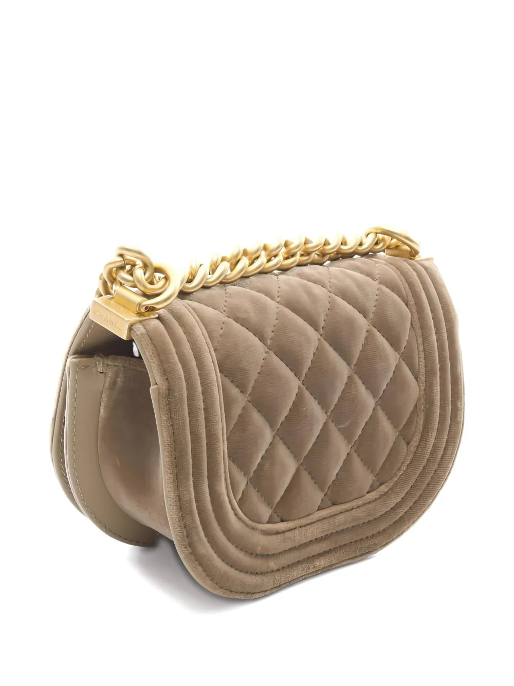 Pre-OwnedCHANEL Pre-Ownedmini Boy Chanel velvet shoulder bag