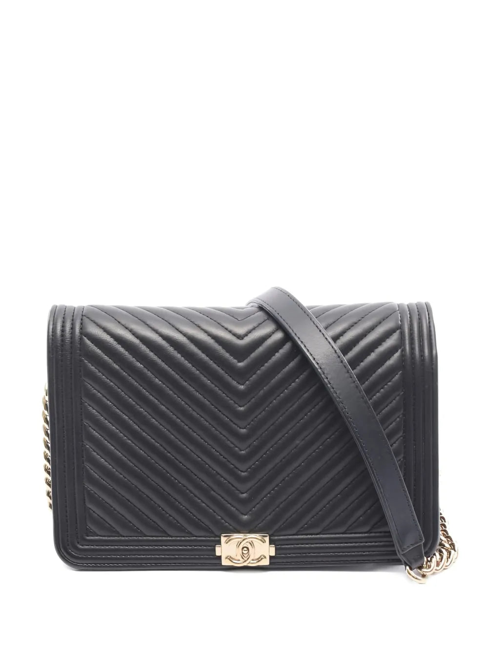 Pre-OwnedCHANEL Pre-Owned2019 Boy Chanel chevron chain cross body bag