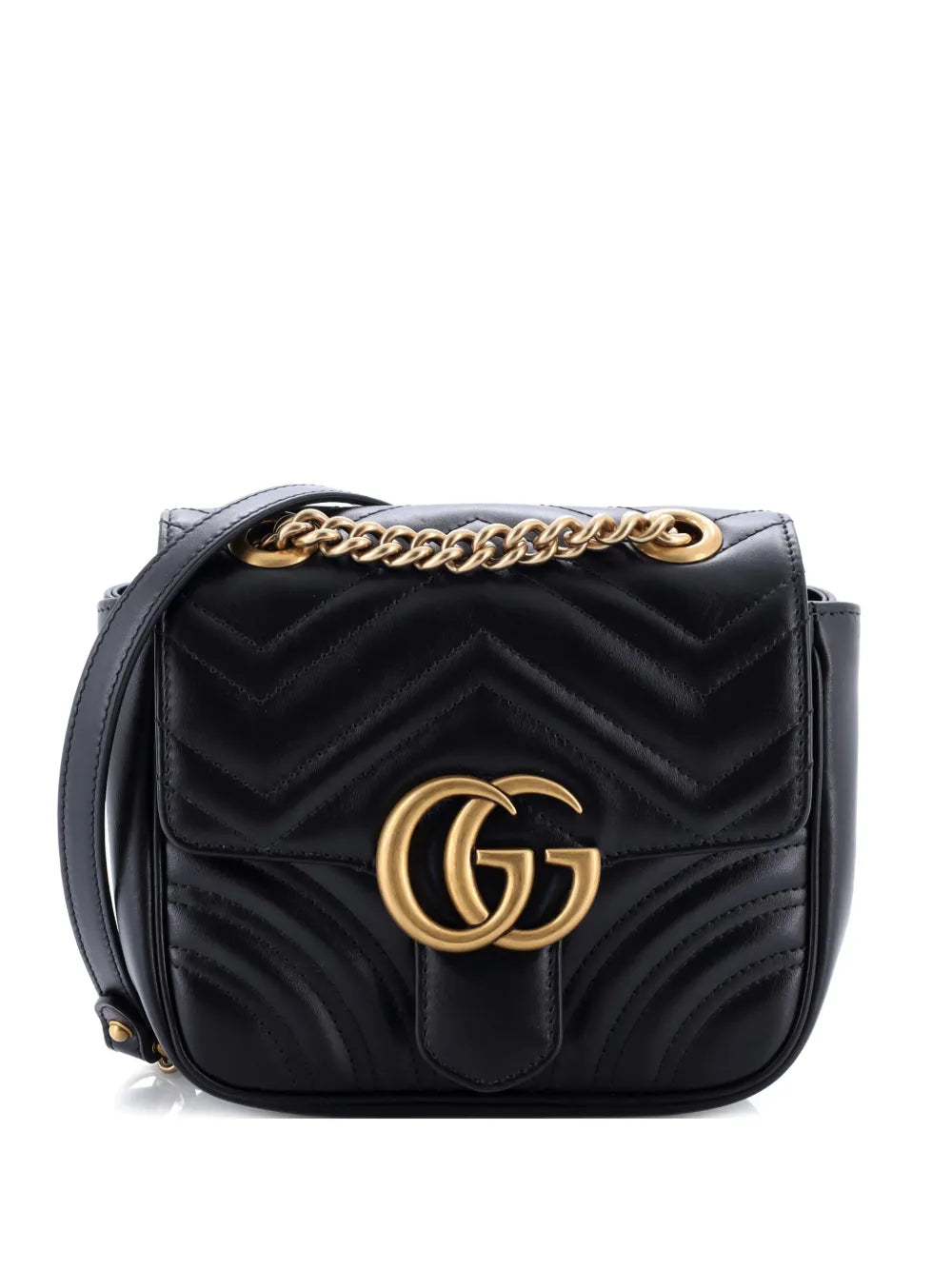 Pre-OwnedGucci Pre-Owned2015-2025 GG Marmont Square Flap Bag Matelasse Leather Mini crossbody bag
