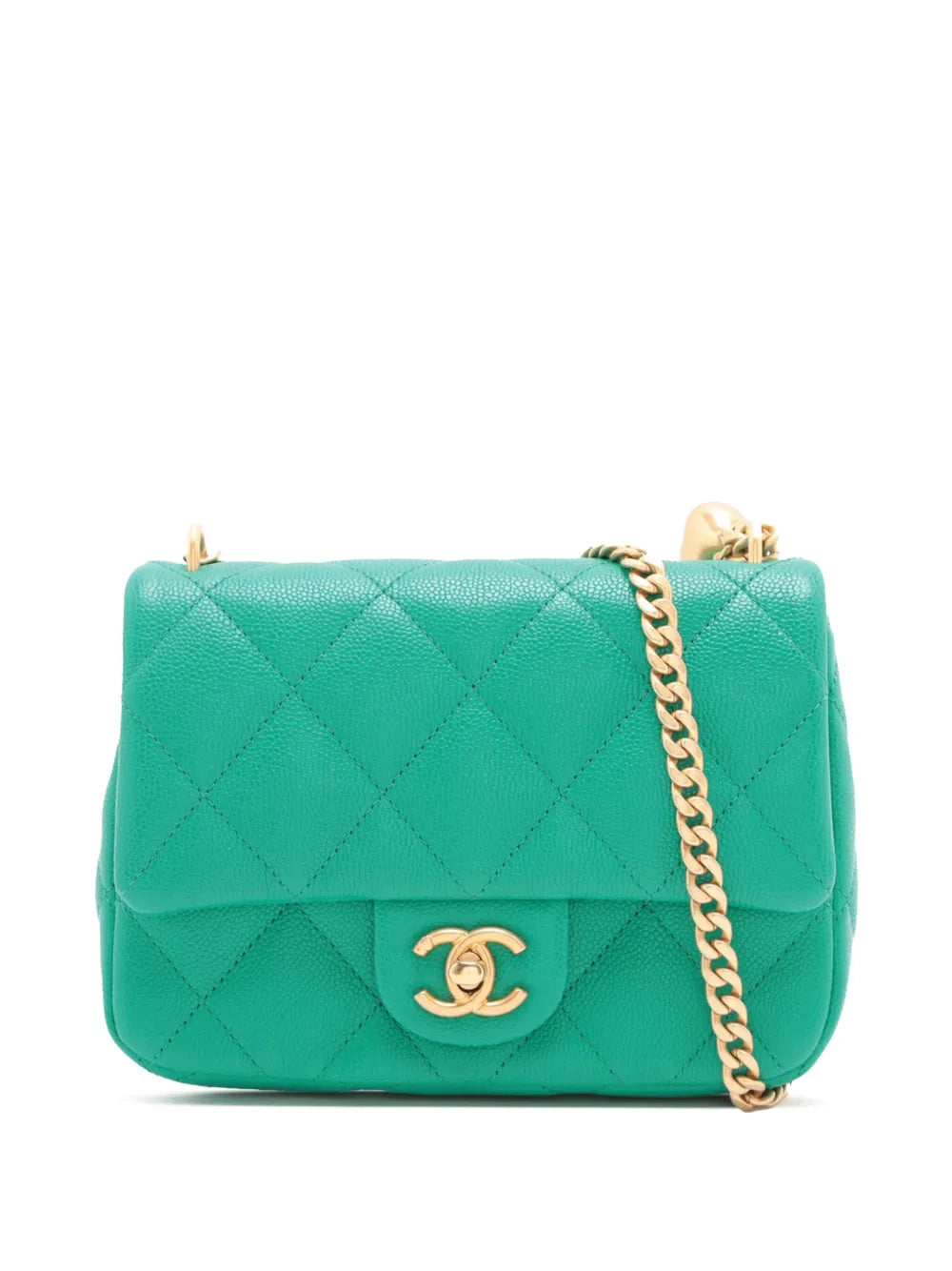 Pre-OwnedCHANEL Pre-Owned2021-2025 Mini Quilted Caviar Sweetheart Flap crossbody bag