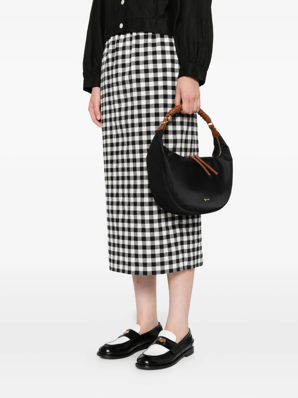 agnès b. braided-handle shoulder bag