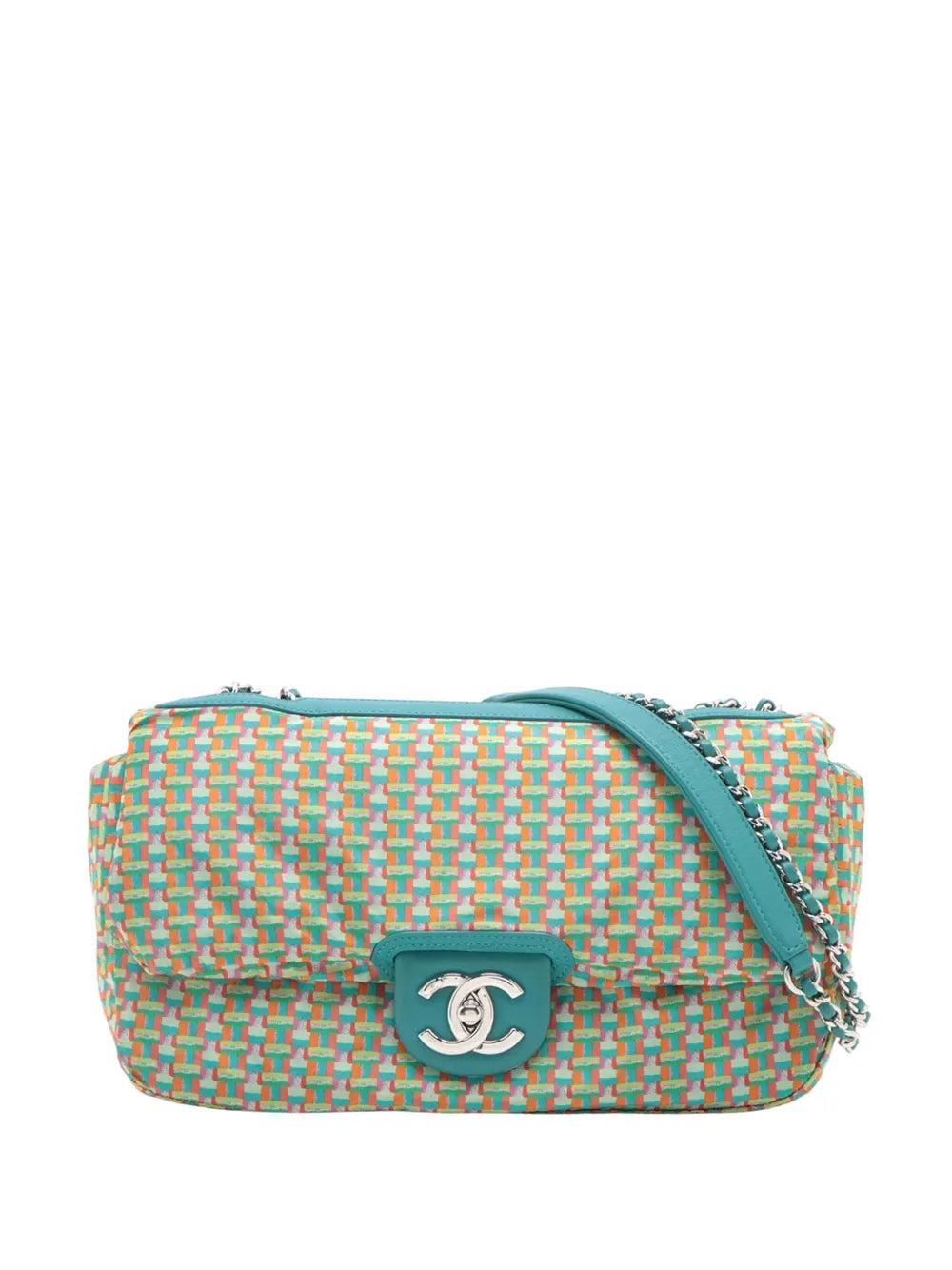 Pre-OwnedCHANEL Pre-Owned2016-2017 Medium Quilted Lambskin Rubber Coco Rain Flap crossbody bag