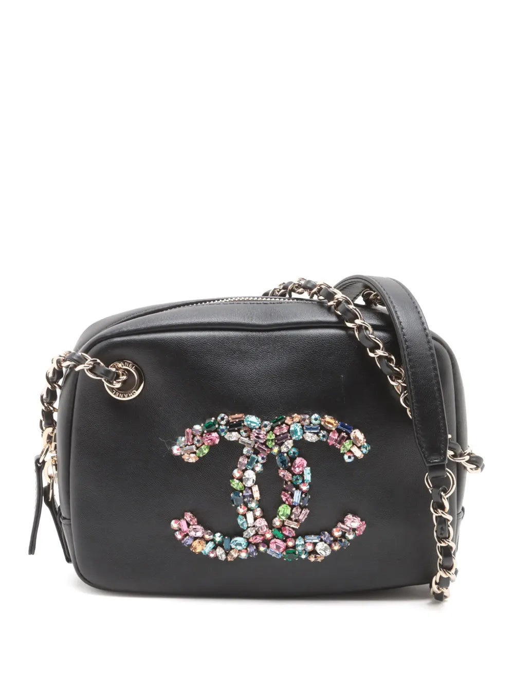 Pre-OwnedCHANEL Pre-Owned2021 Lambskin Giant Crystal CC Camera Bag crossbody bag