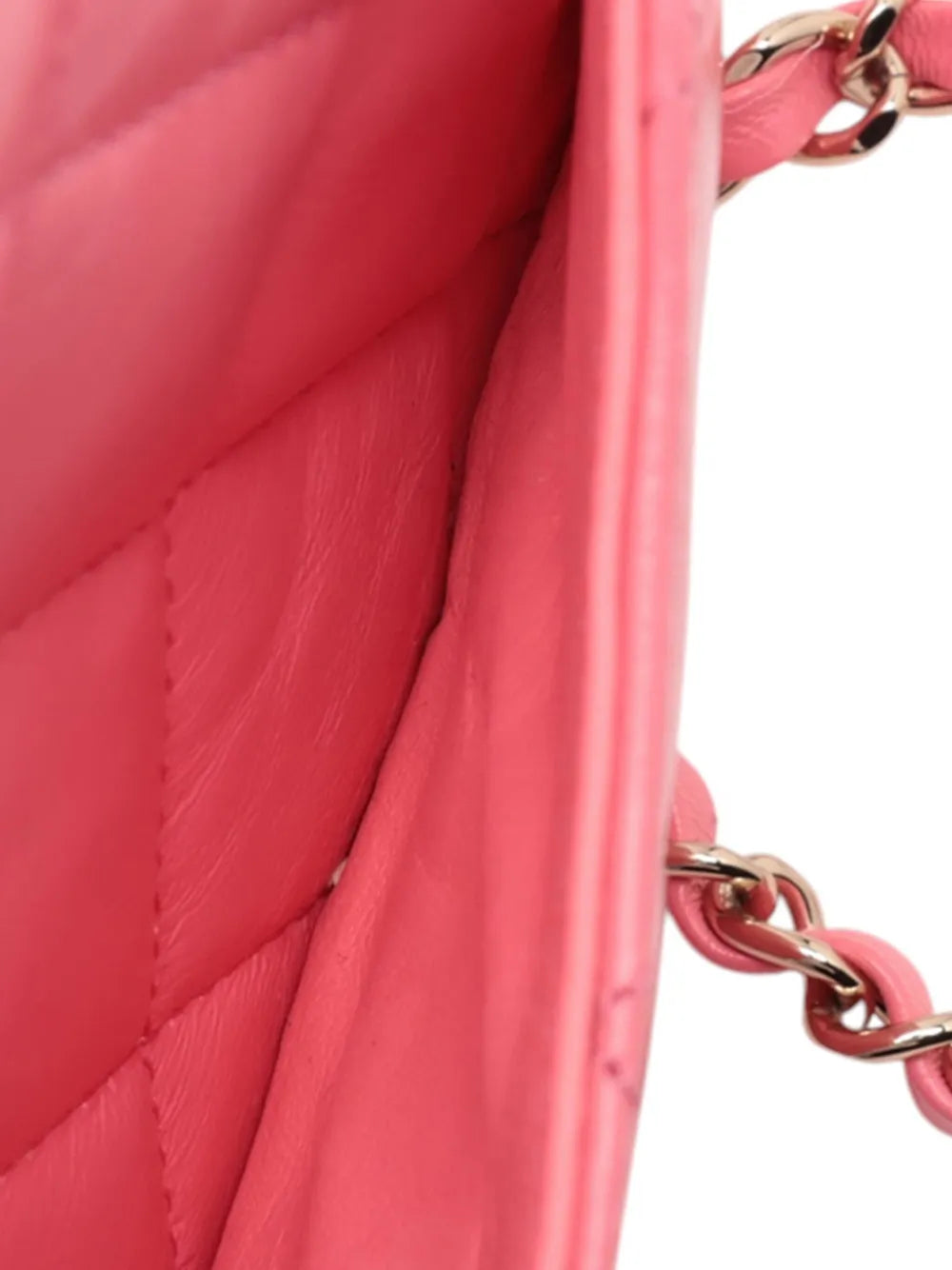 Pre-OwnedCHANEL Pre-Owned2021-2025 Mini Quilted Shiny Lambskin Coco Trip Flap satchel