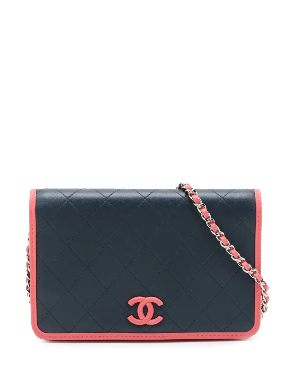 Pre-OwnedCHANEL Pre-Owned2019 Quilted Lambskin Color Pop Wallet on Chain crossbody bag