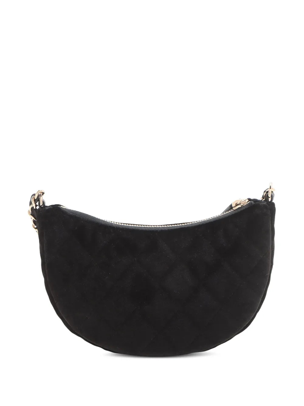 Pre-OwnedCHANEL Pre-Owned2021-2025 CC Quilted Velour Half Moon Chain crossbody bag
