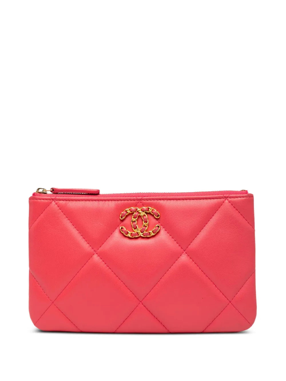 Pre-OwnedCHANEL Pre-Owned2020 Small Lambskin 19 O Case Pouch clutch bag